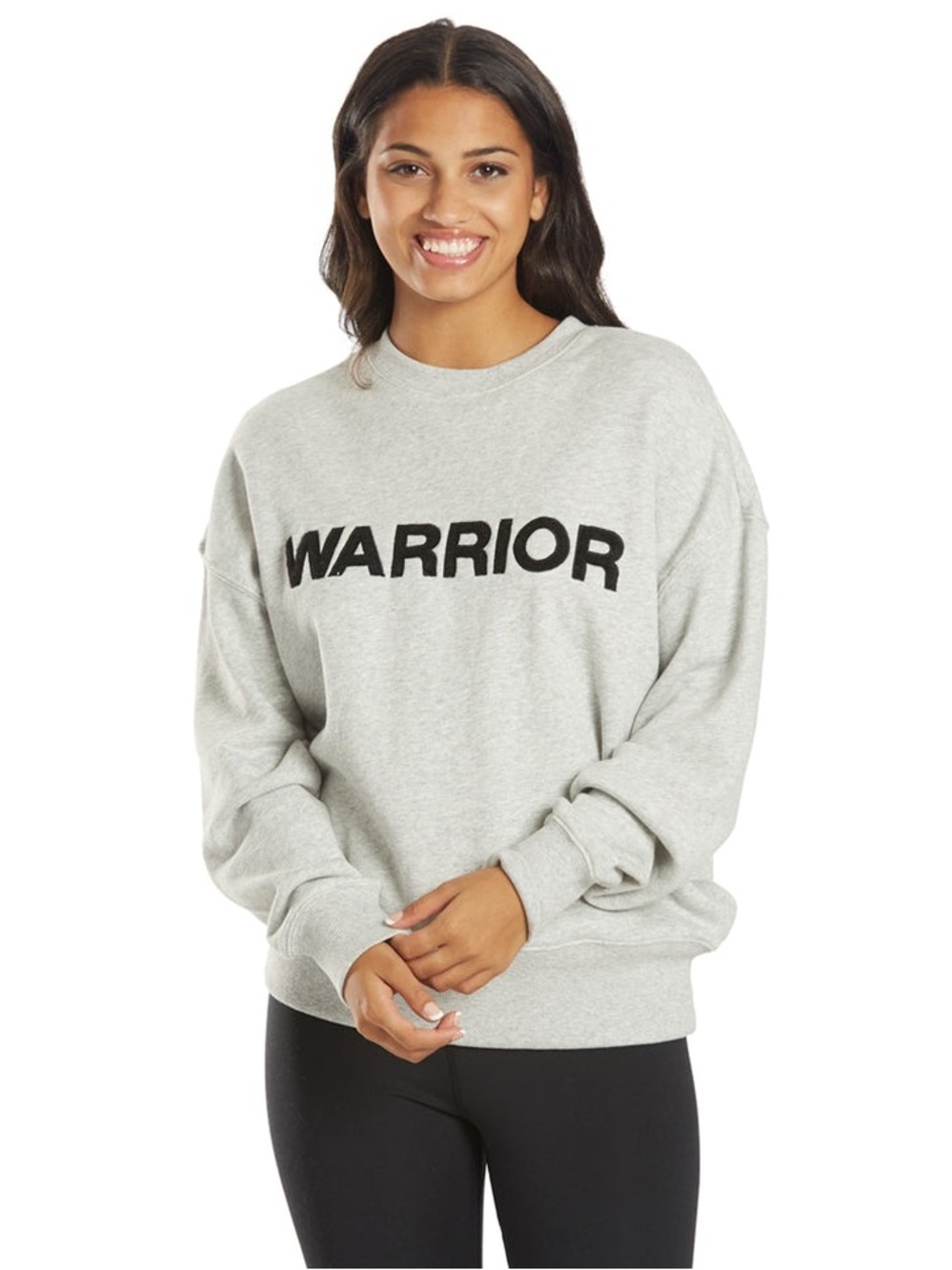 Spiritual Gangster Heather Gray 'WARRIOR' Crewneck Sweatshirt S